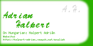adrian halpert business card